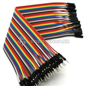 40pcs 20cm 2.54mm male to male Breadboard jumper wire cable for Arduino